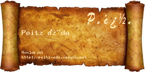 Peitz Éda névjegykártya